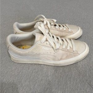 Puma Beige Suede Sneakers